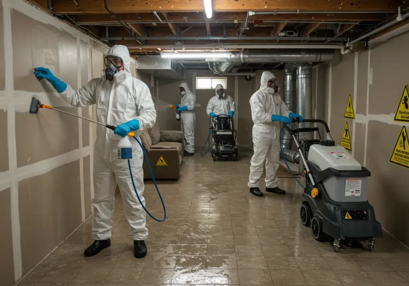 Basement Moisture Removal and Structural Drying process in Cherokee, NC